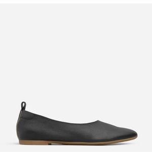 Everlane Italian Leather Day Glove Flats, Black, Size 8